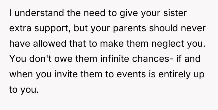 I understand the need to give your sister extra support,...