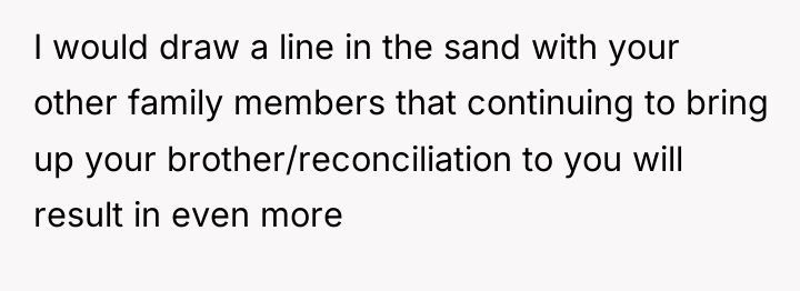 I would draw a line in the sand with your...