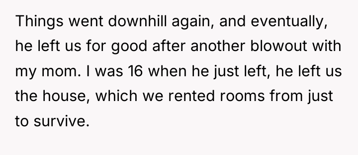 Things went downhill again, and eventually, he left us for...