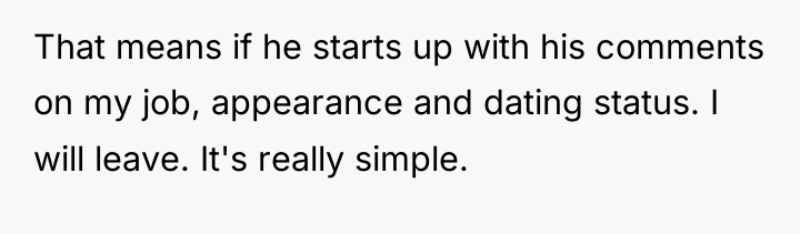That means if he starts up with his comments on...