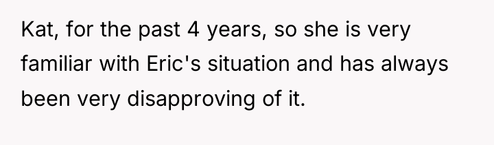 Kat, for the past 4 years, so she is very...