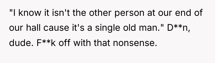 "I know it isn't the other person at our end...