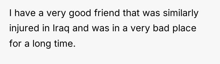 I have a very good friend that was similarly injured...