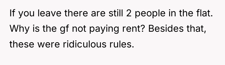 If you leave there are still 2 people in the...