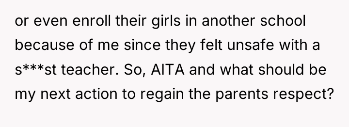 or even enroll their girls in another school because of...