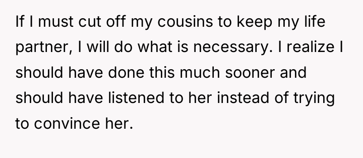 If I must cut off my cousins to keep my...