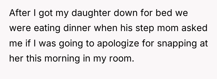 After I got my daughter down for bed we were...