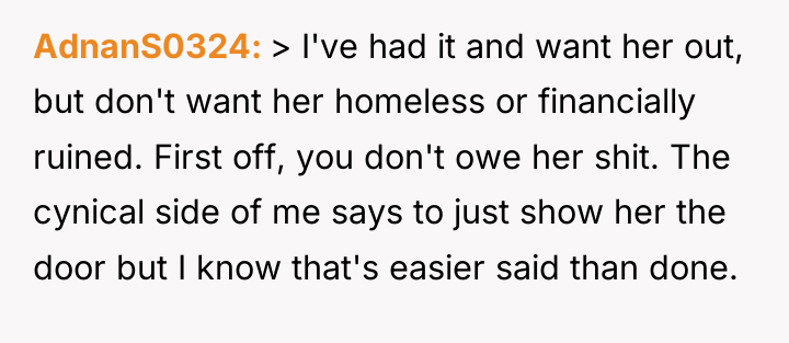 AdnanS0324 > I've had it and want her out, but...