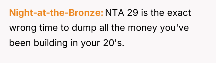 Night-at-the-Bronze NTA 29 is the exact wrong time to dump...