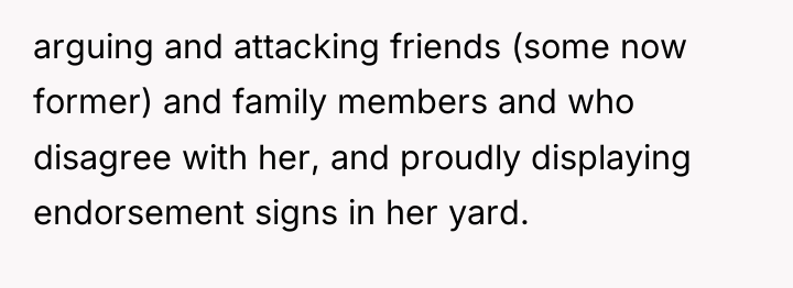 arguing and attacking friends (some now former) and family members...