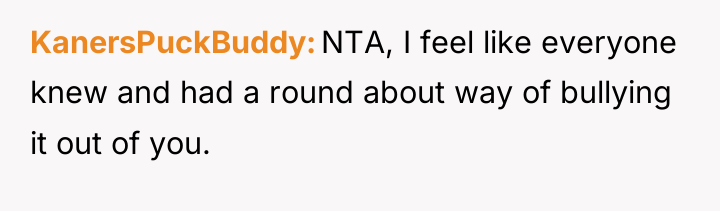 KanersPuckBuddy NTA, I feel like everyone knew and had a...
