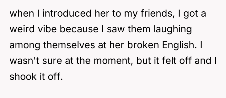 when I introduced her to my friends, I got a...