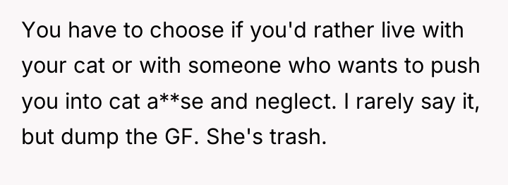You have to choose if you'd rather live with your...