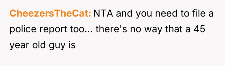 CheezersTheCat NTA and you need to file a police report...