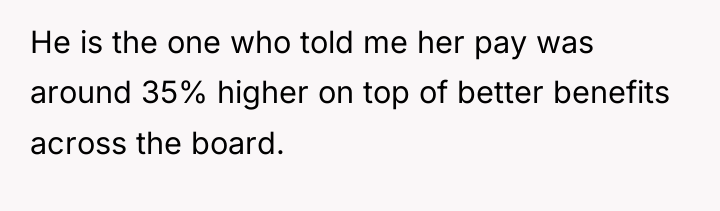 He is the one who told me her pay was...
