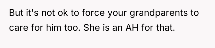 But it's not ok to force your grandparents to care...