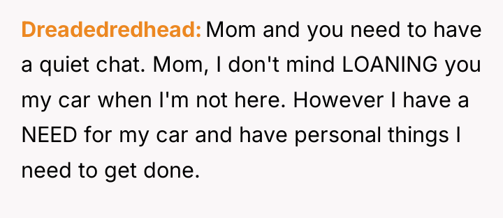 Dreadedredhead Mom and you need to have a quiet chat....