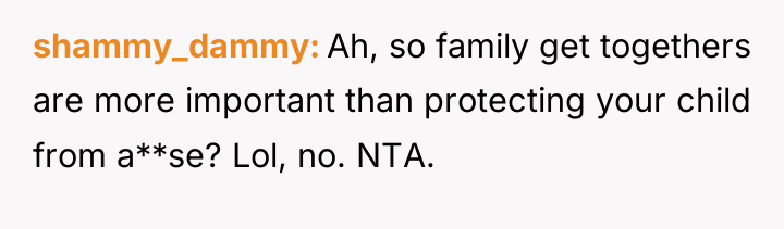 shammy_dammy Ah, so family get togethers are more important than...