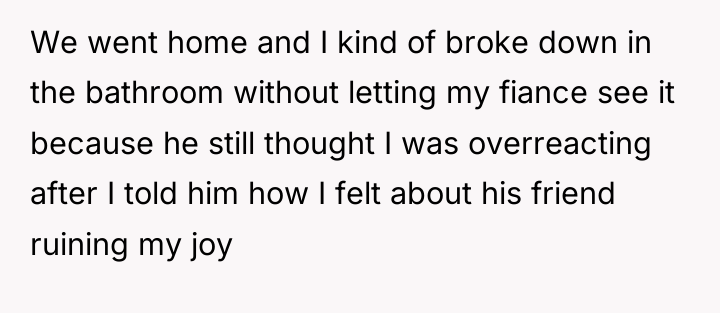We went home and I kind of broke down in...