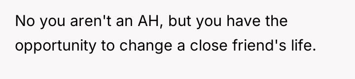 No you aren't an AH, but you have the opportunity...