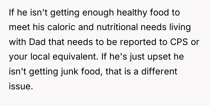 If he isn't getting enough healthy food to meet his...