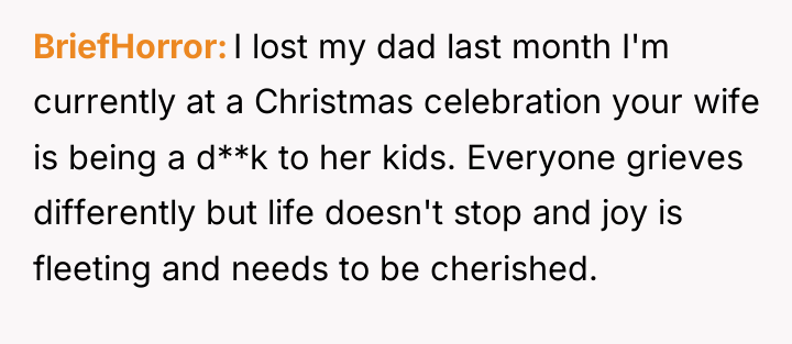 BriefHorror I lost my dad last month I'm currently at...