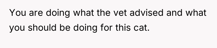You are doing what the vet advised and what you...
