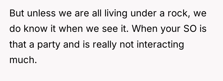 But unless we are all living under a rock, we...