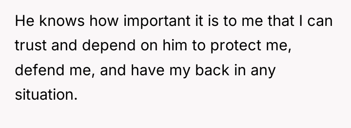 He knows how important it is to me that I...
