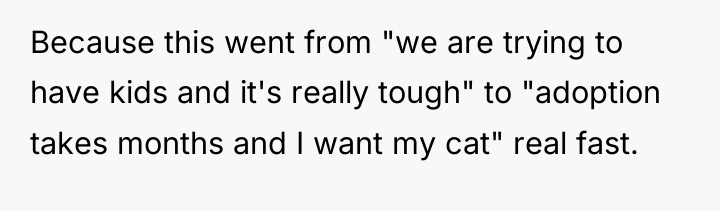 Because this went from "we are trying to have kids...