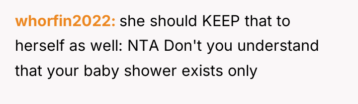 whorfin2022 she should KEEP that to herself as well: NTA...