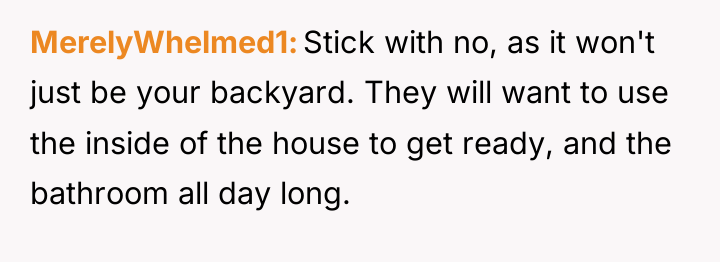 MerelyWhelmed1 Stick with no, as it won't just be your...