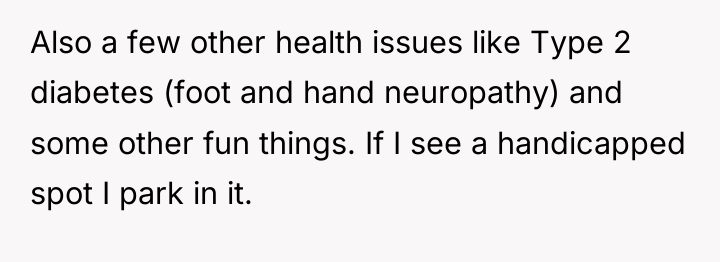 Also a few other health issues like Type 2 diabetes...