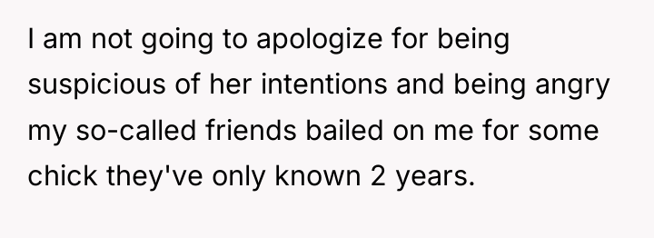 I am not going to apologize for being suspicious of...