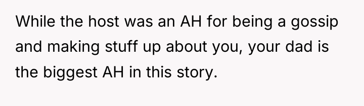 While the host was an AH for being a gossip...