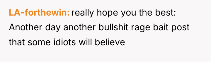 LA-forthewin really hope you the best: Another day another bullshit...