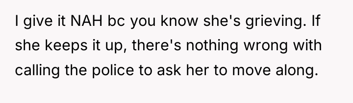 I give it NAH bc you know she's grieving. If...