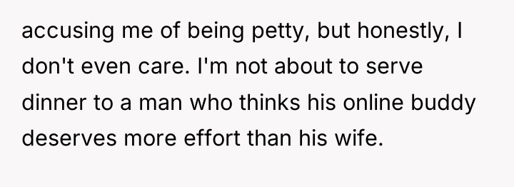 accusing me of being petty, but honestly, I don't even...