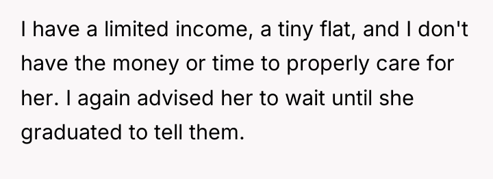 I have a limited income, a tiny flat, and I...