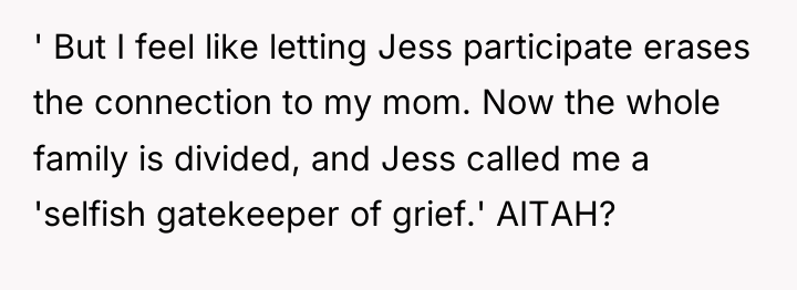 ' But I feel like letting Jess participate erases the...