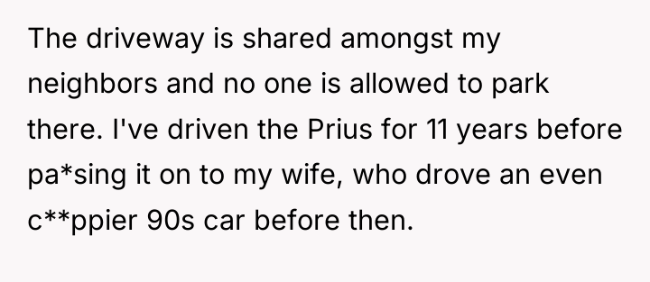 The driveway is shared amongst my neighbors and no one...