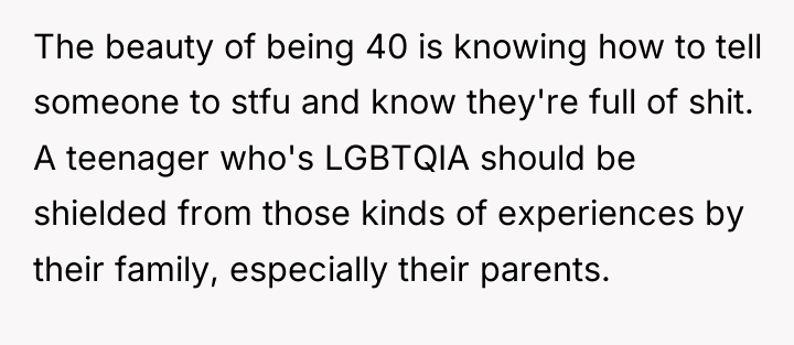 The beauty of being 40 is knowing how to tell...
