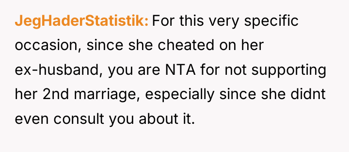 JegHaderStatistik For this very specific occasion, since she cheated on...