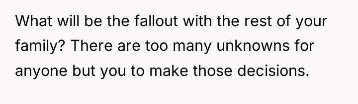 What will be the fallout with the rest of your...
