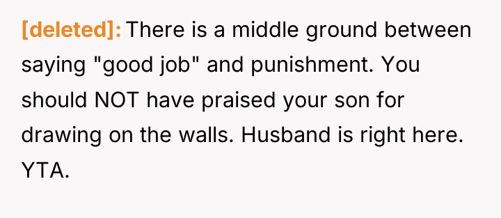 [deleted] There is a middle ground between saying "good job"...