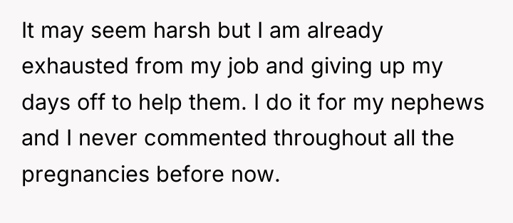 It may seem harsh but I am already exhausted from...