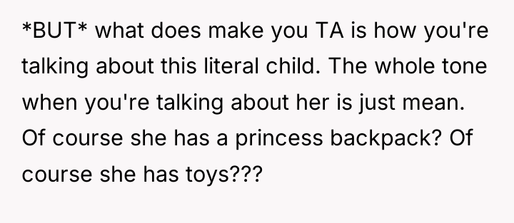 *BUT* what does make you TA is how you're talking...