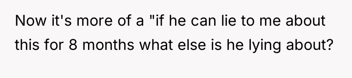 Now it's more of a "if he can lie to...