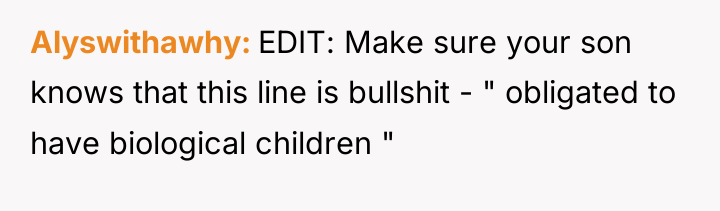 Alyswithawhy EDIT: Make sure your son knows that this line...