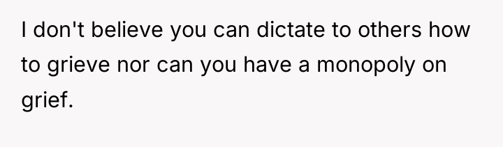 I don't believe you can dictate to others how to...
